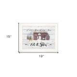 Let It Snow 2 White Framed Print Wall Art - Homeroots - Flyclothing LLC