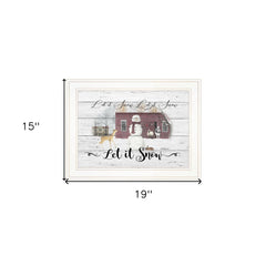 Let It Snow 2 White Framed Print Wall Art - Homeroots