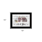 Let It Snow 3 Black Framed Print Wall Art - Homeroots - Flyclothing LLC