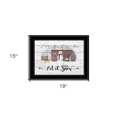 Let It Snow 3 Black Framed Print Wall Art - Homeroots