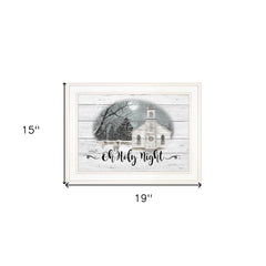 OH HOLY Night 2 White Framed Print Wall Art - Homeroots