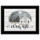 OH HOLY Night 3 Black Framed Print Wall Art - Homeroots