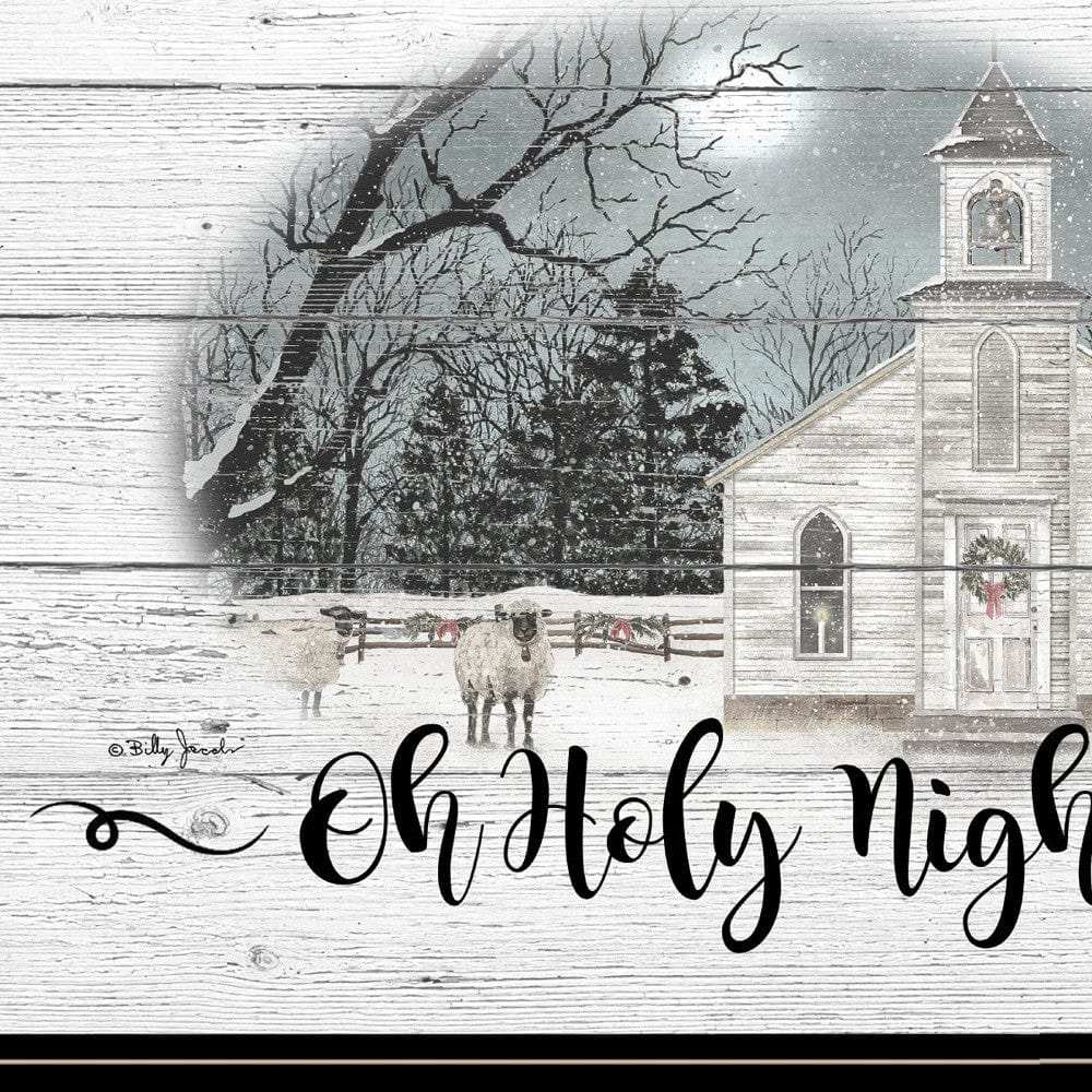 OH HOLY Night 3 Black Framed Print Wall Art - Homeroots - Flyclothing LLC