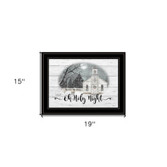 OH HOLY Night 3 Black Framed Print Wall Art - Homeroots