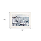 Birds on a Pier 2 White Framed Print Kitchen Wall Art - Homeroots - Flyclothing LLC