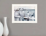 Birds on a Pier 2 White Framed Print Kitchen Wall Art - Homeroots - Flyclothing LLC