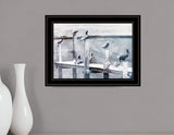 Birds on a Pier 3 Black Framed Print Kitchen Wall Art - Homeroots - Flyclothing LLC