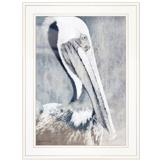 Pelican 1 White Framed Print Kitchen Wall Art - Homeroots