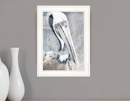 Pelican 1 White Framed Print Kitchen Wall Art - Homeroots