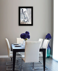 Pelican 3 Black Framed Print Kitchen Wall Art - Homeroots