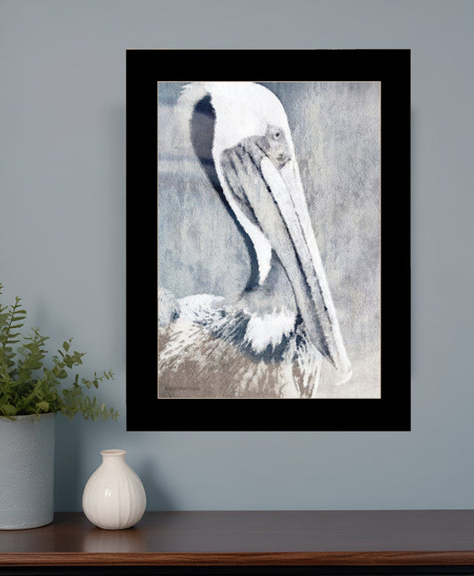 Pelican 3 Black Framed Print Kitchen Wall Art - Homeroots