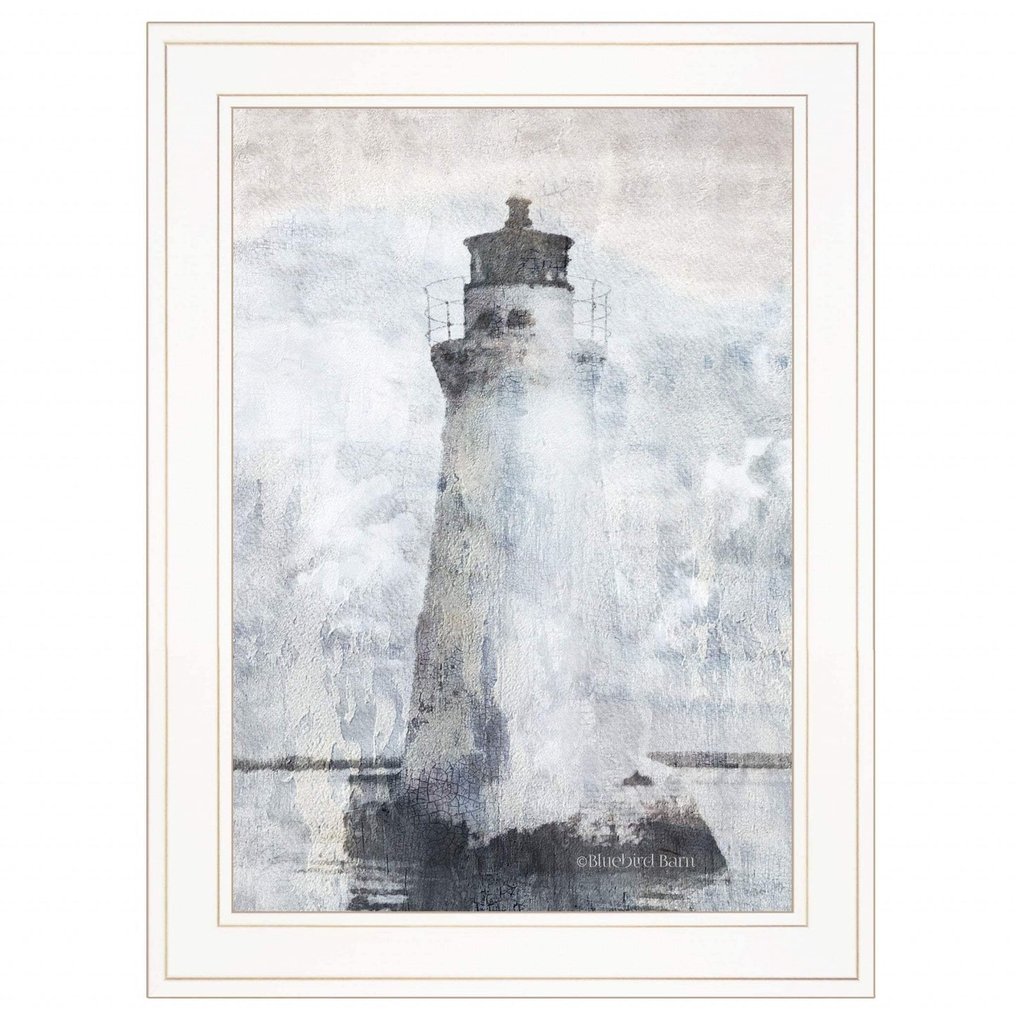 Lighthouse 1 White Framed Print Wall Art - Homeroots - Flyclothing LLC