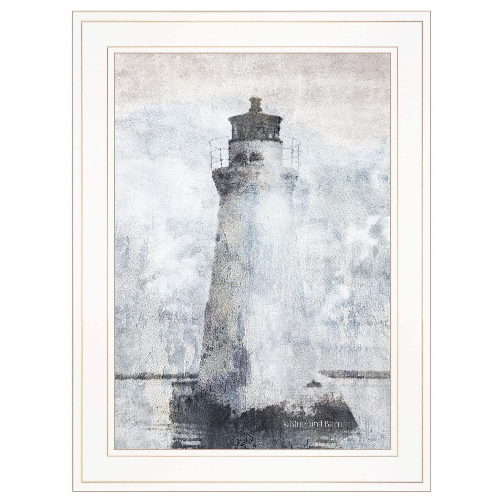 Lighthouse 1 White Framed Print Wall Art - Homeroots - Flyclothing LLC