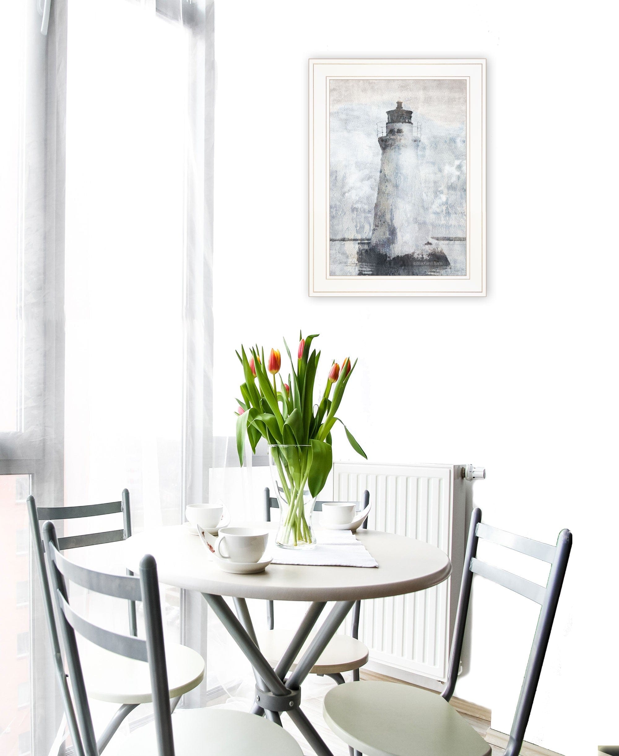 Lighthouse 1 White Framed Print Wall Art - Homeroots