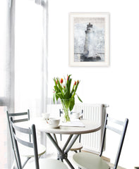 Lighthouse 1 White Framed Print Wall Art - Homeroots