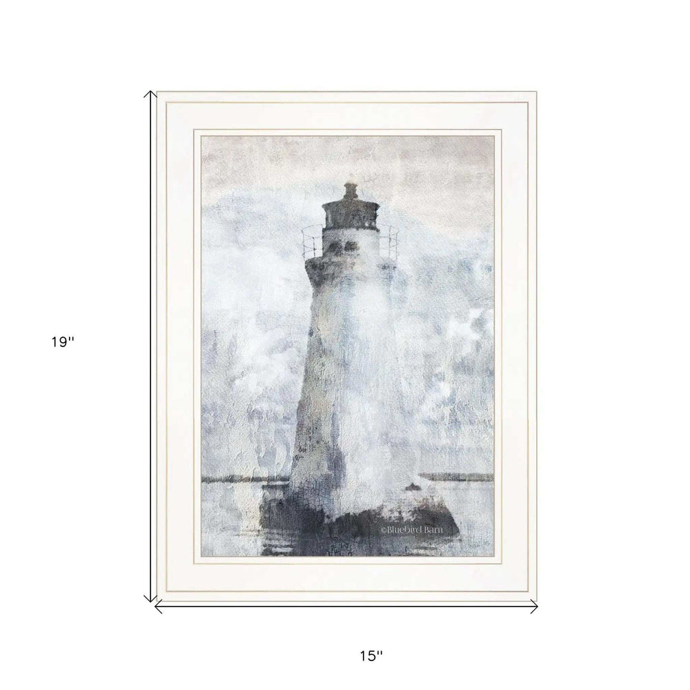 Lighthouse 1 White Framed Print Wall Art - Homeroots - Flyclothing LLC