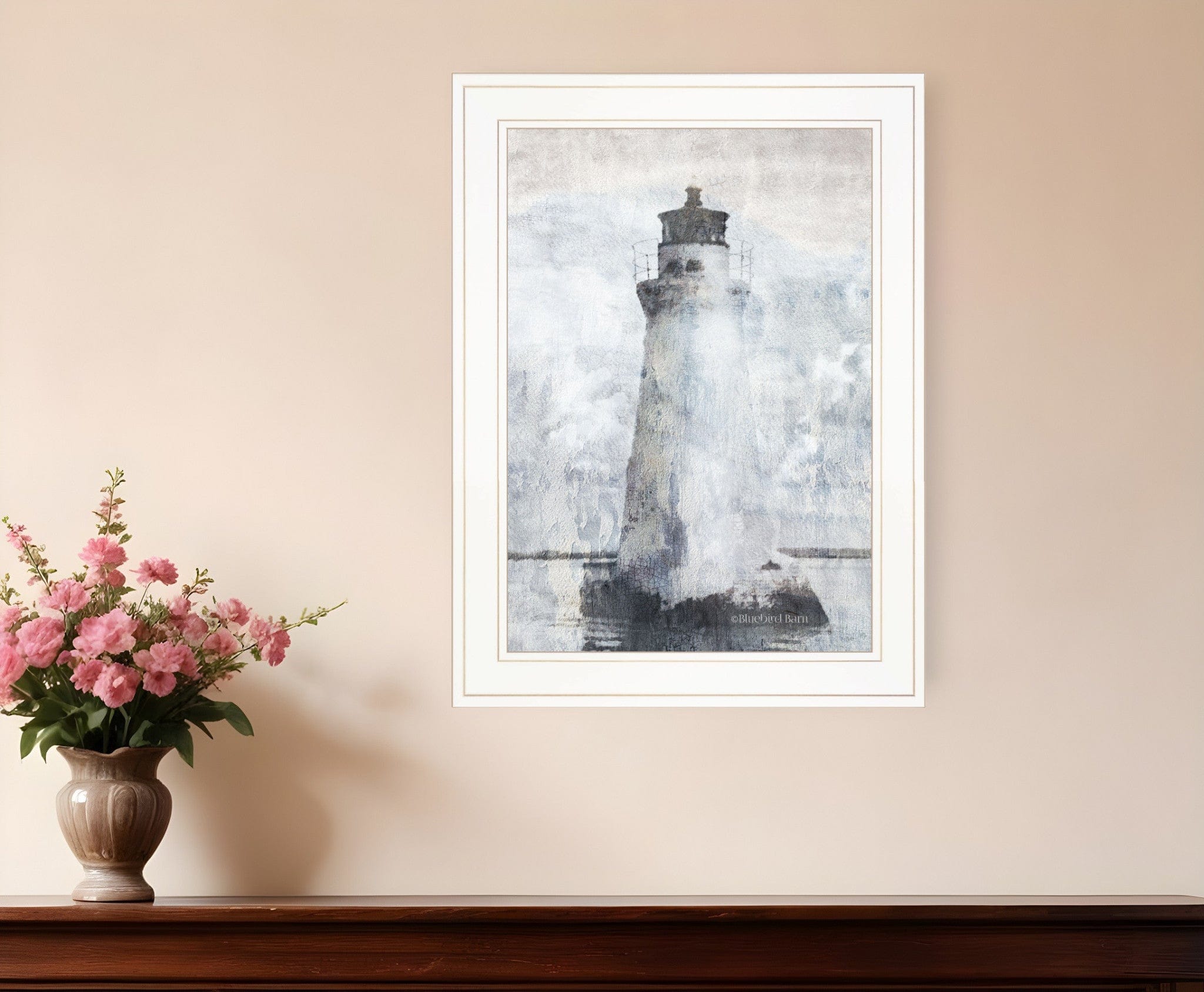 Lighthouse 1 White Framed Print Wall Art - Homeroots