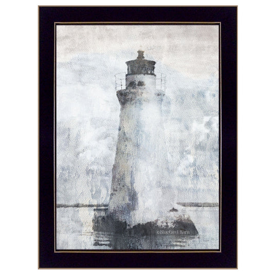 Lighthouse 3 Black Framed Print Wall Art - Homeroots
