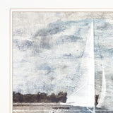 Sailboat on Water 2 White Framed Print Wall Art - Homeroots