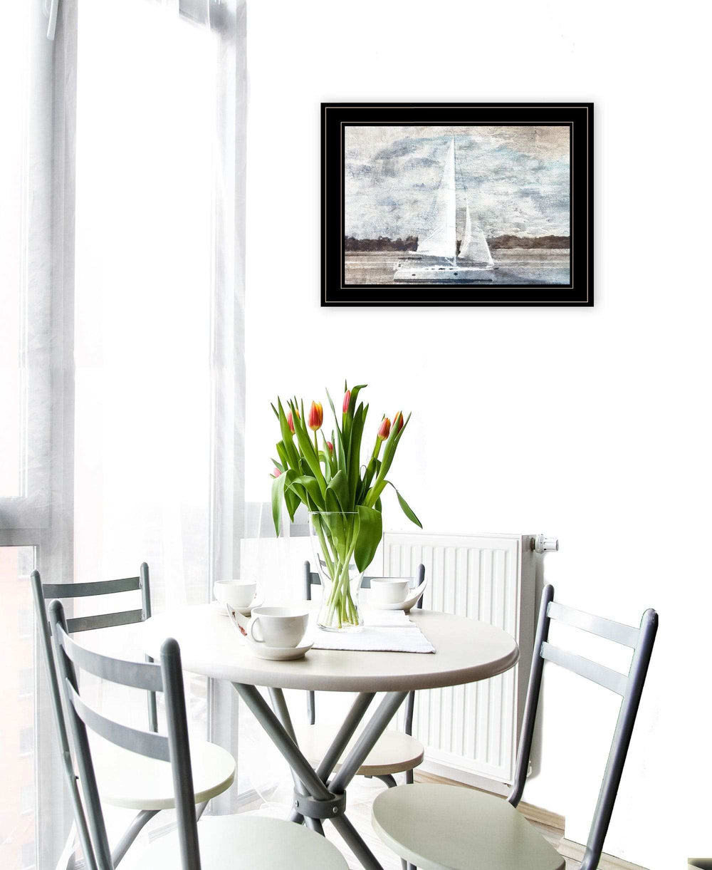 Sailboat on Water 3 Black Framed Print Wall Art - Homeroots - Flyclothing LLC