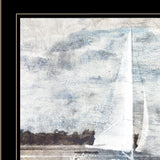 Sailboat on Water 3 Black Framed Print Wall Art - Homeroots