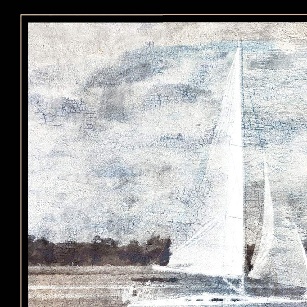 Sailboat on Water 3 Black Framed Print Wall Art - Homeroots - Flyclothing LLC