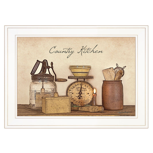 Country Kitchen White Framed Print Kitchen Wall Art - Homeroots