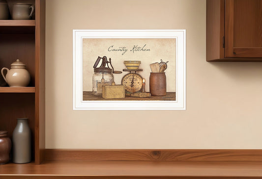 Country Kitchen White Framed Print Kitchen Wall Art - Homeroots