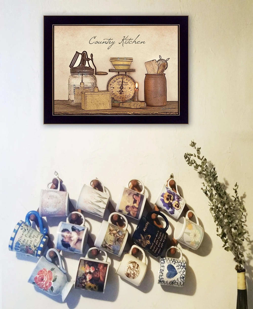 Country Kitchen Black Framed Print Kitchen Wall Art - Homeroots - Flyclothing LLC