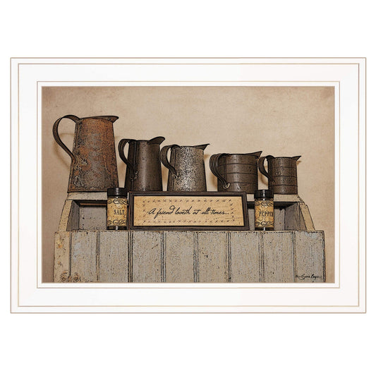A Friend Loveth at All Time 2 White Framed Print Wall Art - Homeroots