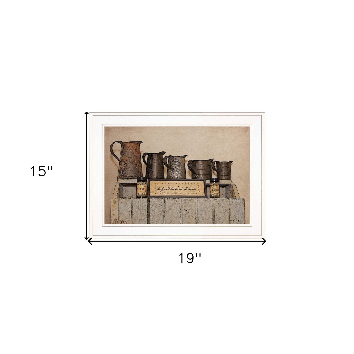 A Friend Loveth at All Time 2 White Framed Print Wall Art - Homeroots - Flyclothing LLC