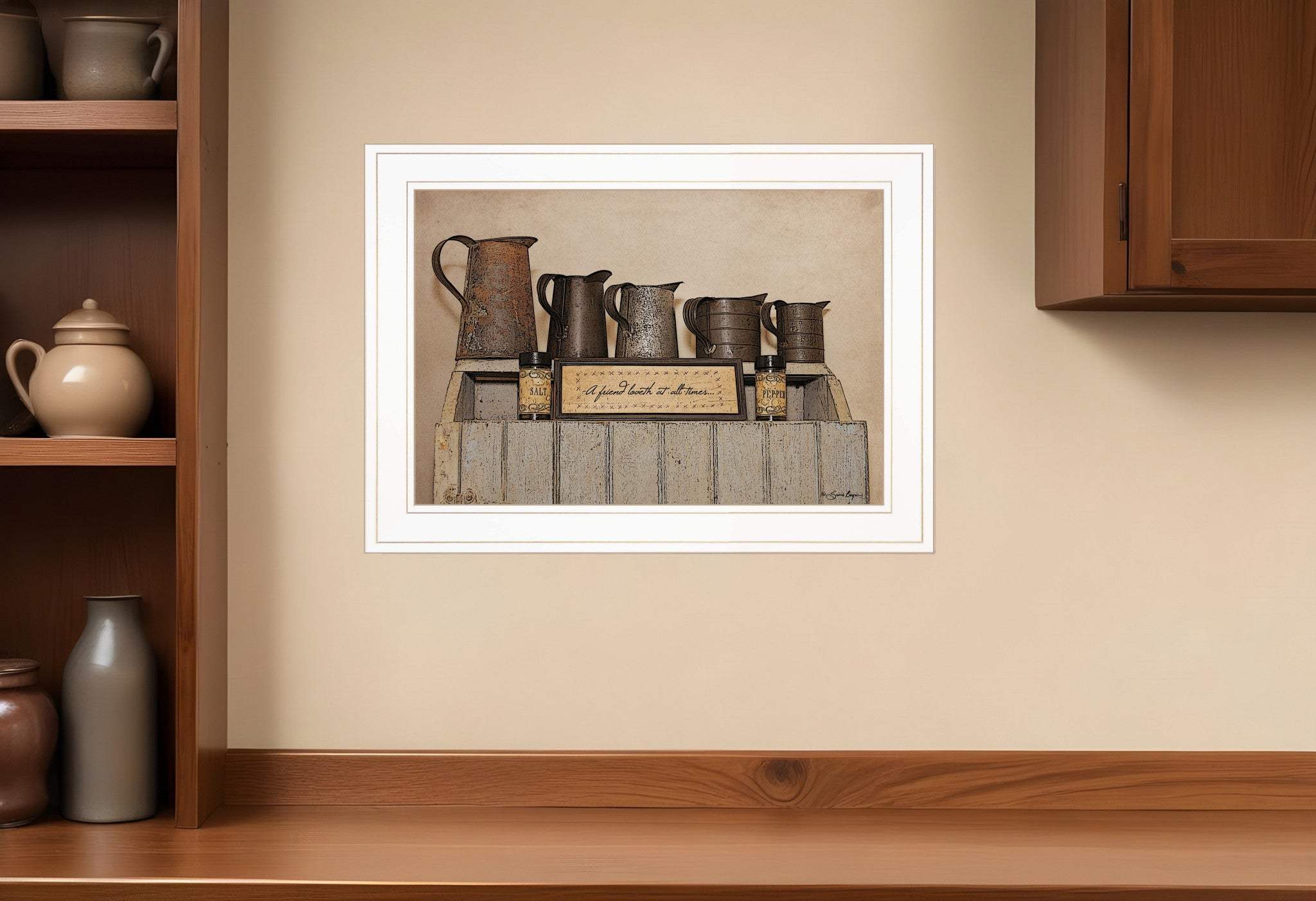 A Friend Loveth at All Time 2 White Framed Print Wall Art - Homeroots - Flyclothing LLC