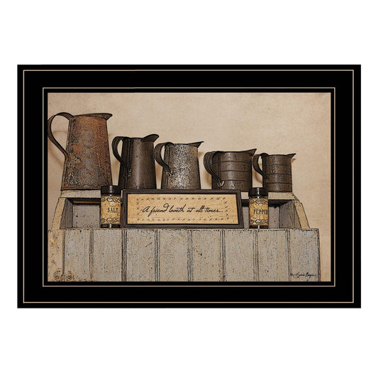 A Friend Loveth at All Time 3 Black Framed Print Wall Art - Homeroots
