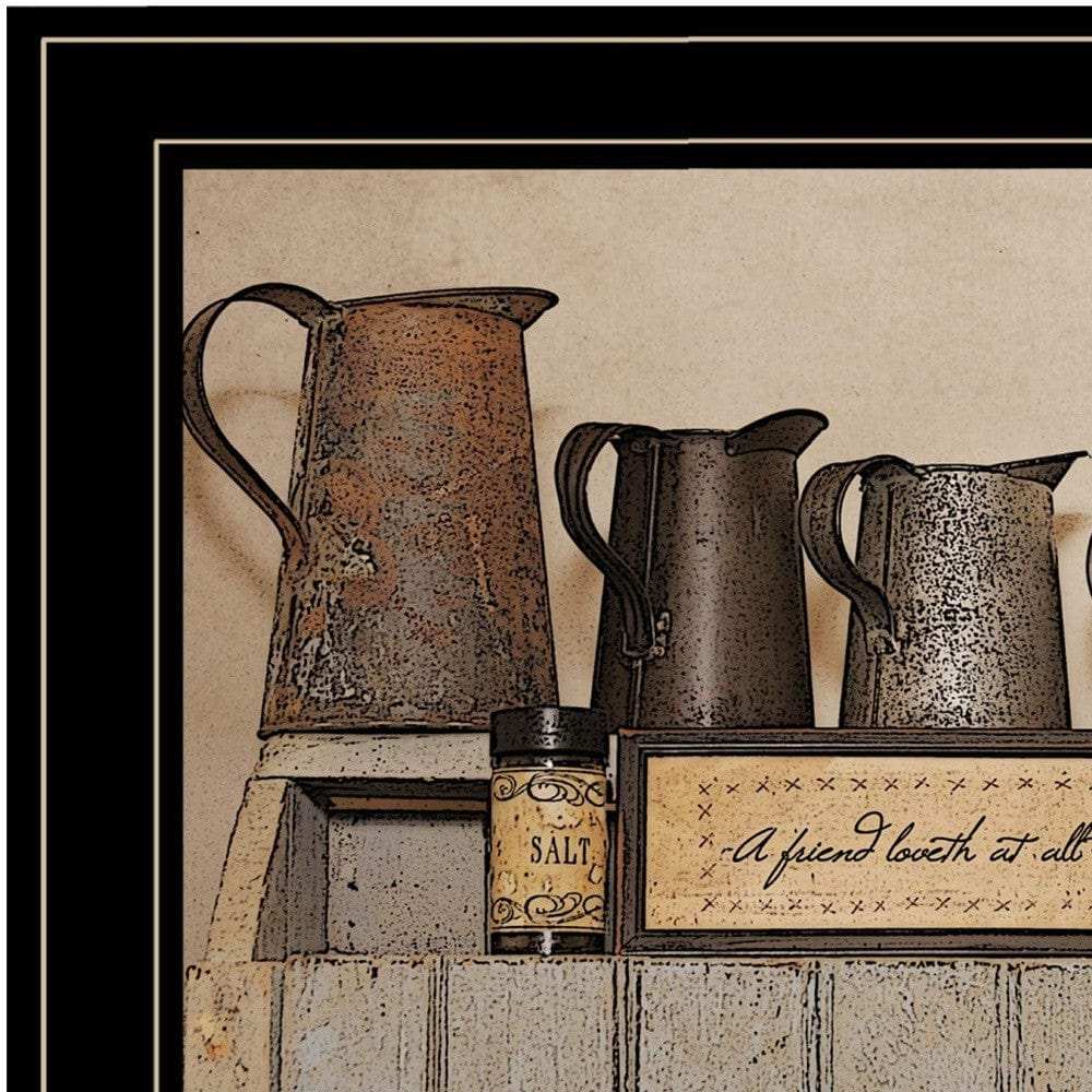 A Friend Loveth at All Time 3 Black Framed Print Wall Art - Homeroots - Flyclothing LLC