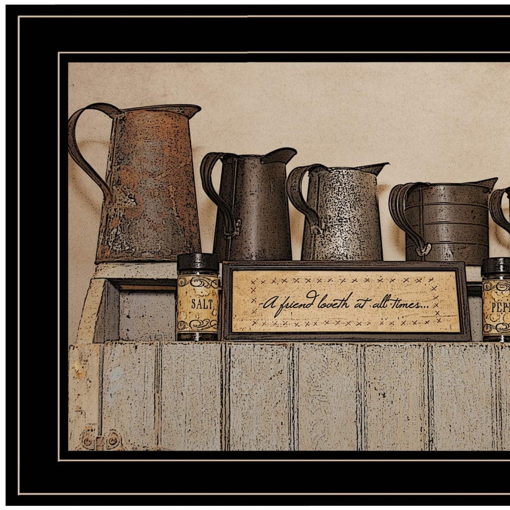 A Friend Loveth at All Time 3 Black Framed Print Wall Art - Homeroots