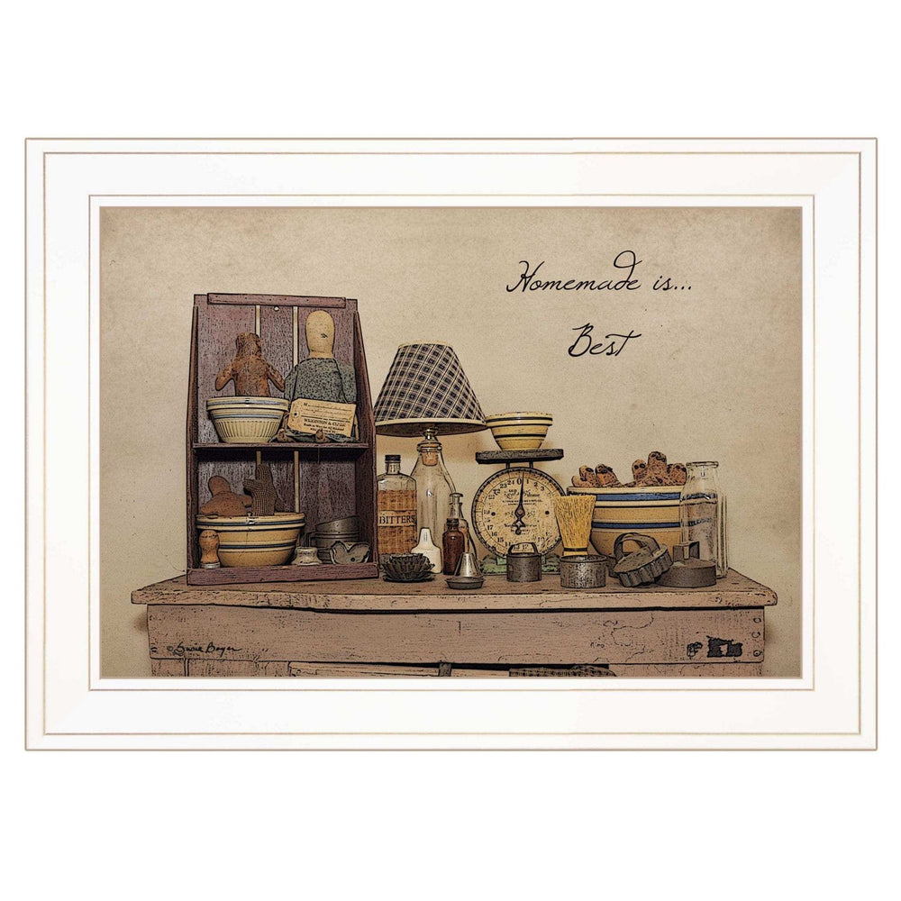 Homemade is Best White Framed Print Kitchen Wall Art - Homeroots - Flyclothing LLC