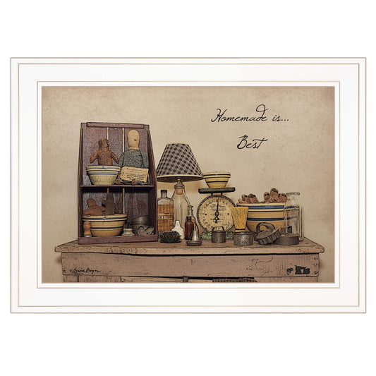 Homemade is Best White Framed Print Kitchen Wall Art - Homeroots