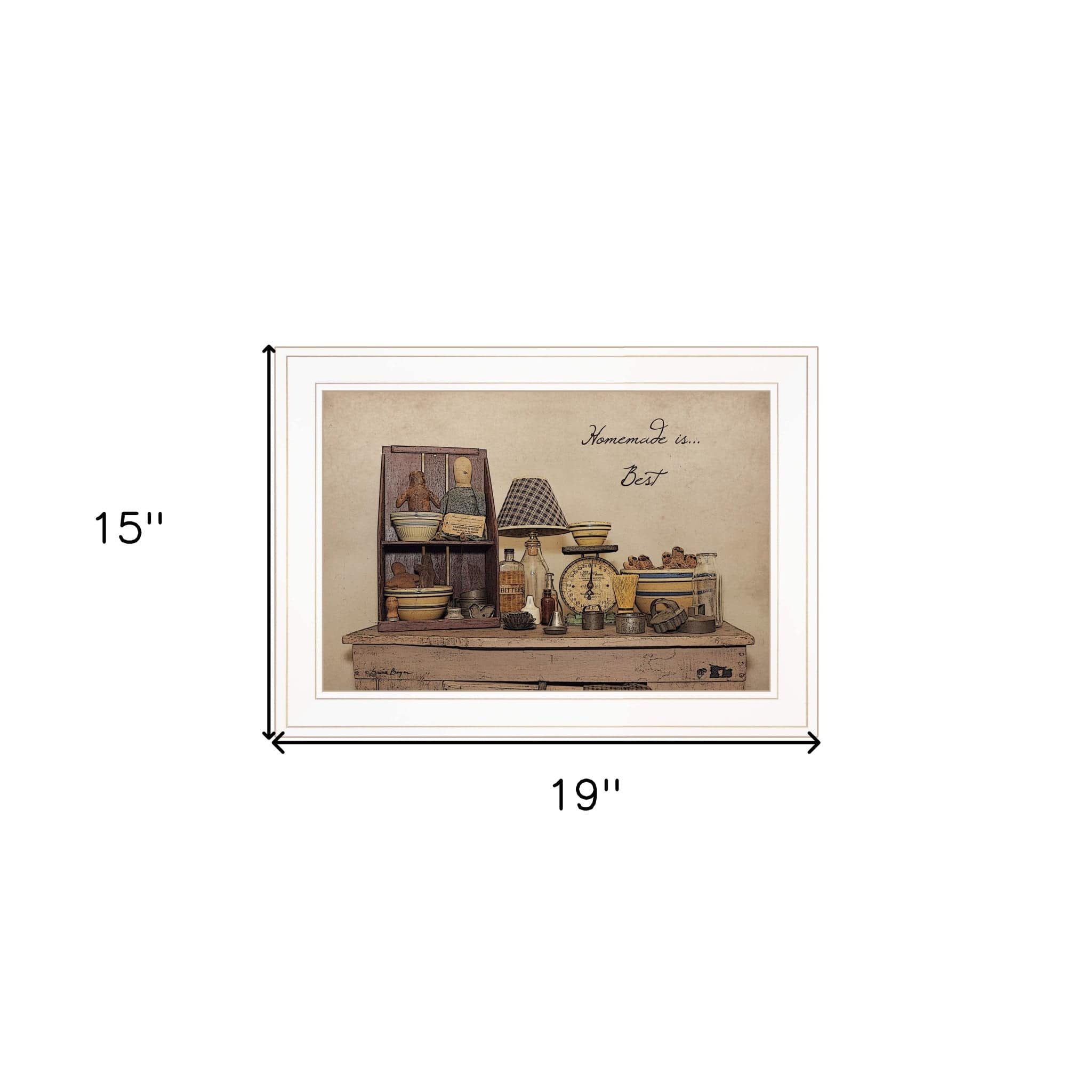 Homemade is Best White Framed Print Kitchen Wall Art - Homeroots