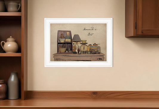 Homemade is Best White Framed Print Kitchen Wall Art - Homeroots