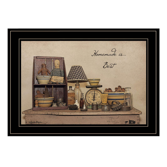 Homemade is Best 3 Black Framed Print Kitchen Wall Art - Homeroots