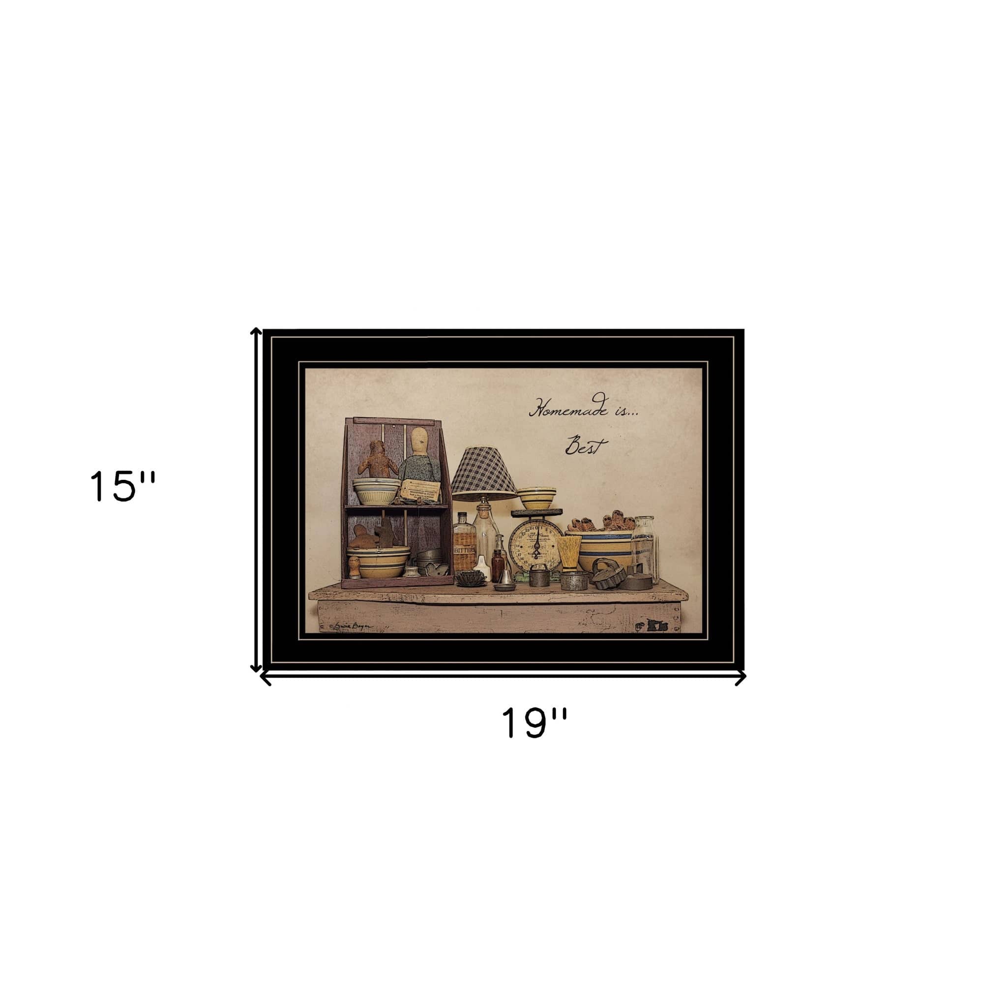 Homemade is Best 3 Black Framed Print Kitchen Wall Art - Homeroots