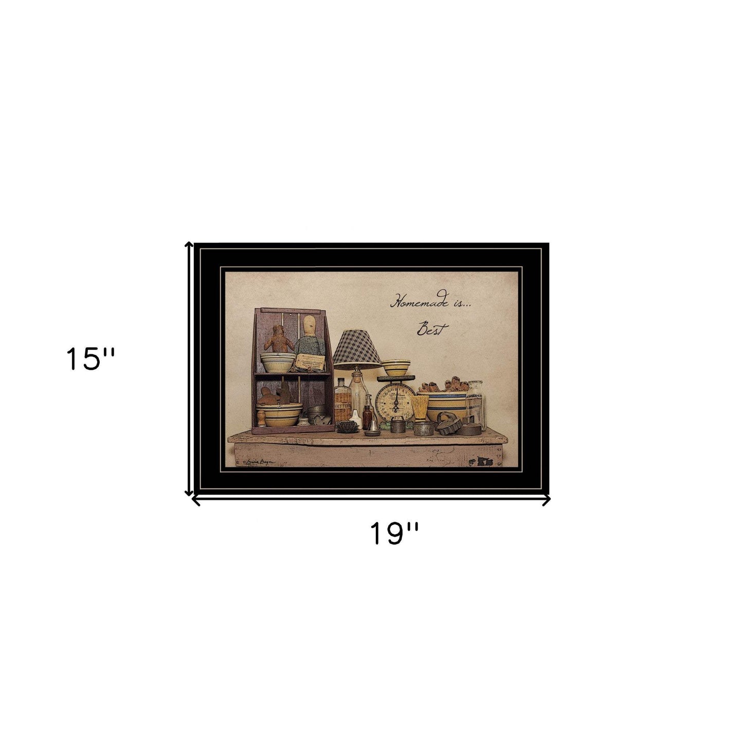 Homemade is Best 3 Black Framed Print Kitchen Wall Art - Homeroots - Flyclothing LLC