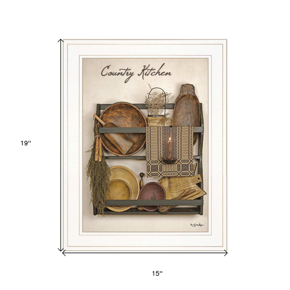 Country Kitchen 12 White Framed Print Kitchen Wall Art - Homeroots - Flyclothing LLC