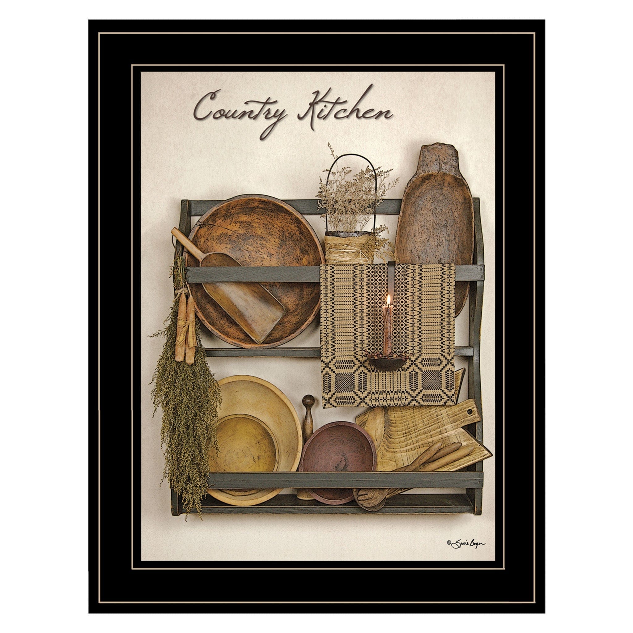 Country Kitchen 13 Black Framed Print Kitchen Wall Art - Homeroots