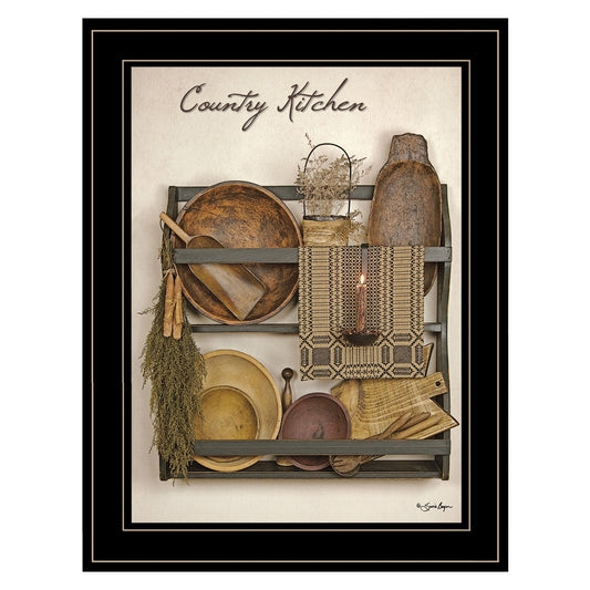 Country Kitchen 13 Black Framed Print Kitchen Wall Art - Homeroots