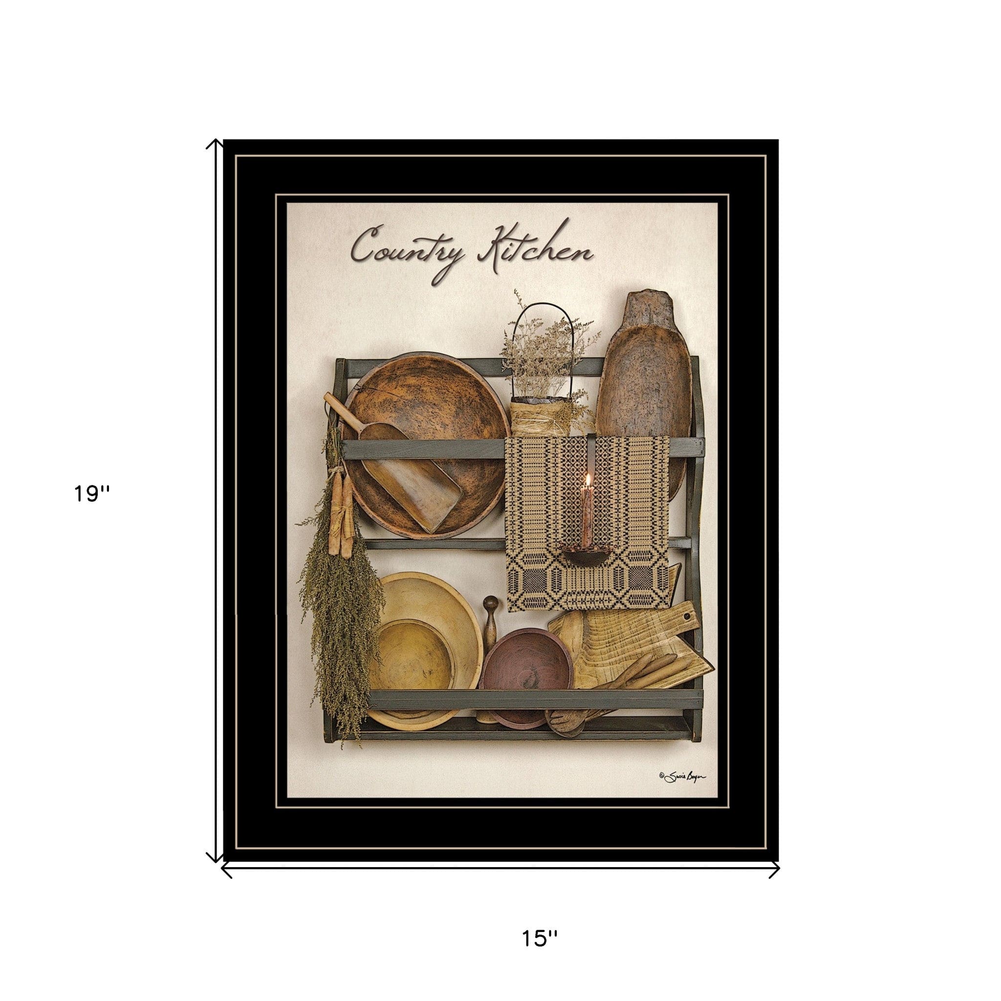 Country Kitchen 13 Black Framed Print Kitchen Wall Art - Homeroots