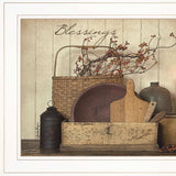 Count your Blessing 1 White Framed Print Wall Art - Homeroots - Flyclothing LLC