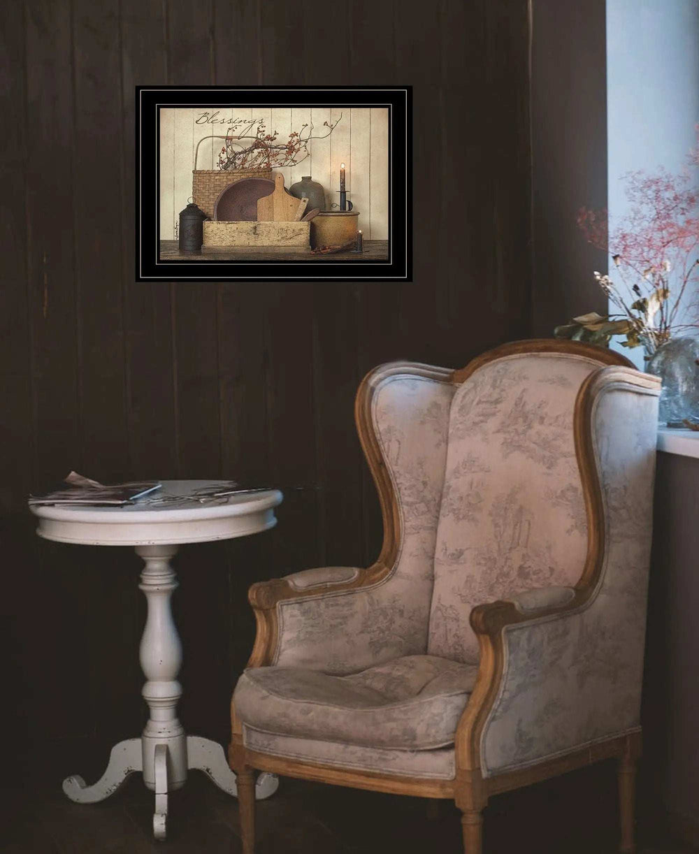 Count your Blessing 2 Black Framed Print Wall Art - Homeroots - Flyclothing LLC