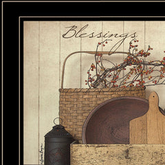 Count your Blessing 2 Black Framed Print Wall Art - Homeroots