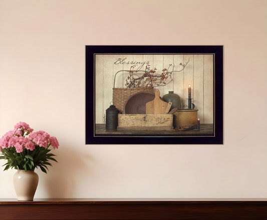 Count your Blessing 3 Black Framed Print Wall Art - Homeroots